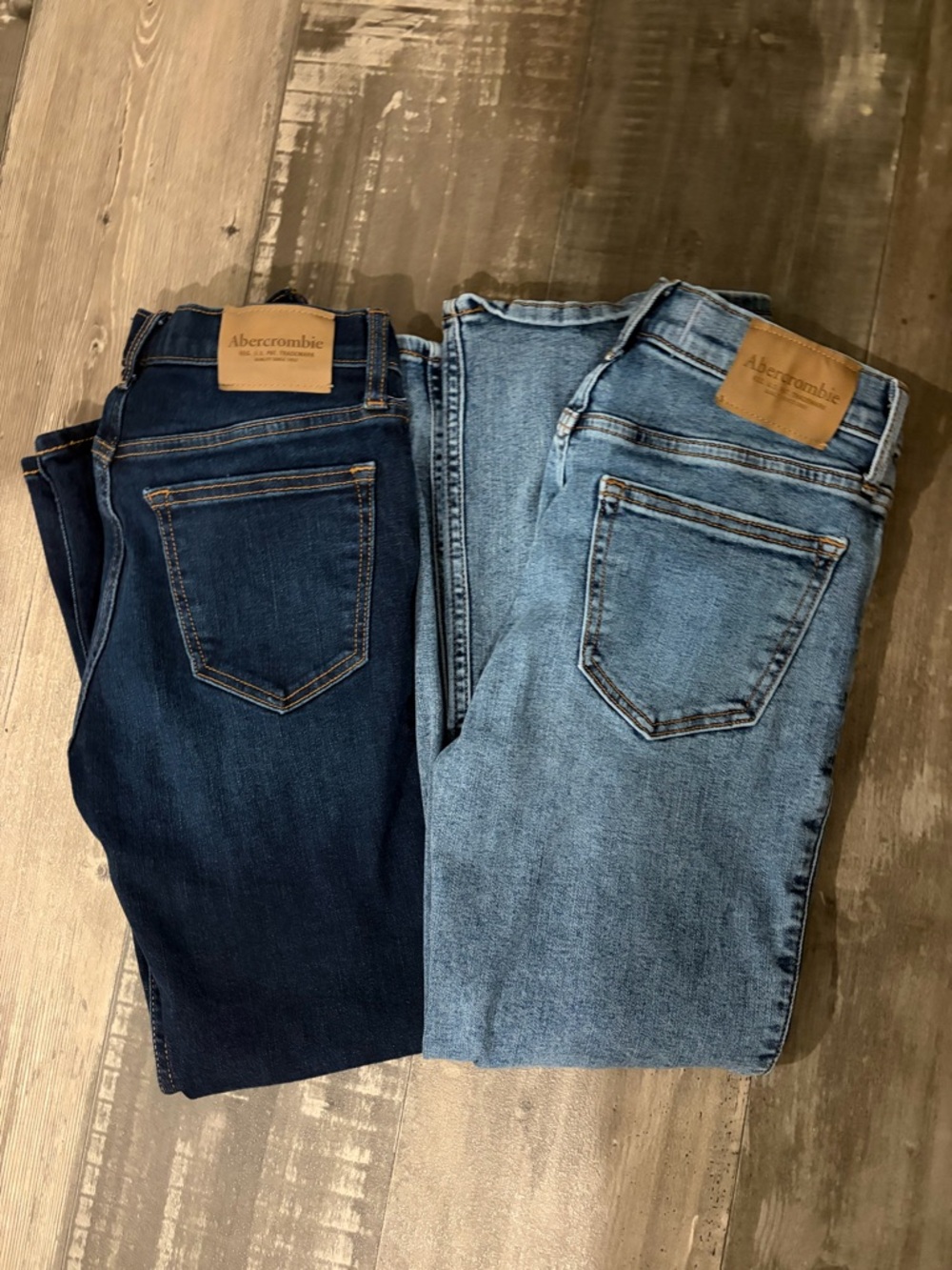 Abercrombie & Fitch Boys Jeans - Dark Indigo and Light Blue